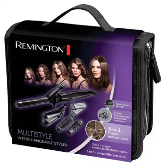 Ondulator Remington S8670, 5 accesorii, Invelis Ceramic, Negru