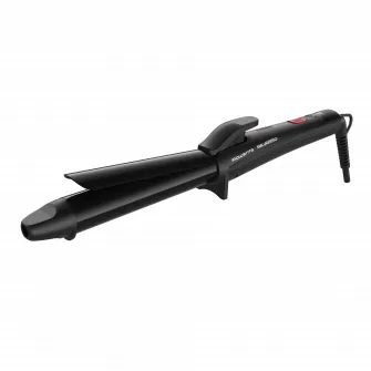 Ondulator Rowenta x Karl Lagerfeld CF321LF0, 200°C, invelis Keratin  Shine, varf rece, incalzire rapida, 2 optiuni de stilizare, cablu 1.8m. Negrurosu