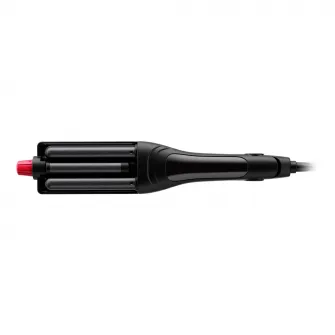 Ondulatorul Rowenta x Karl Lagerfeld Waves Addict CF471LF0, 4 trepte de ondulare, invelis ceramic, 6 trepte de temperatura 120В° - 210В°, negru & rosu