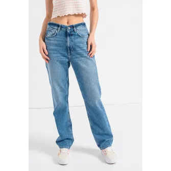 Only, Blugi drepti cu talie medie, Albastru melange, W26-L32