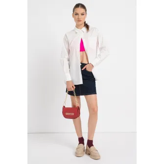 Only, Camasa cu detaliu petrecut, Alb, M