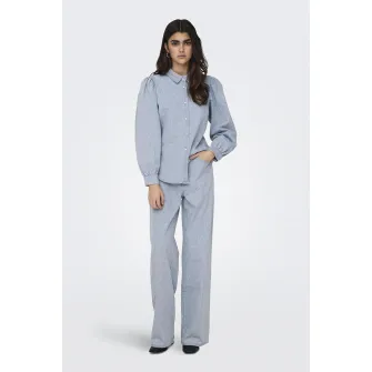 Only, Pantaloni ampli cu imprimeu grafic, Albastru deschis, W26-L32