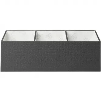 Organizator de birou Exacompta OfficeByMe, 4 compratimente, carton 3mm, Certificare FSC, Negru