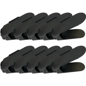 Organizator pantofi Kring Organizer, 3 niveluri de reglare pe inaltime, suport incaltaminte, 10 bucati, Negru