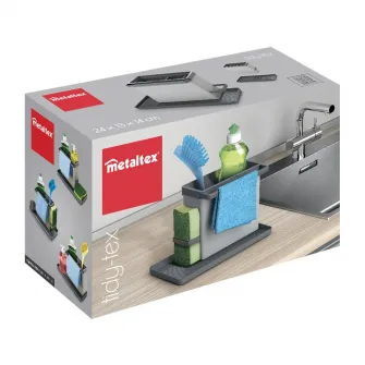 Organizator pentru chiuveta Metaltex Tidytex, plastic ABS, 24x13x14cm