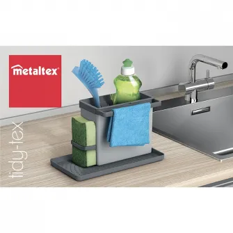 Organizator pentru chiuveta Metaltex Tidytex, plastic ABS, 24x13x14cm