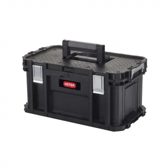 Organizator scule tip troller, Keter Connect Pro 238273, plastic, 88.4 l capacitate, negru/rosu