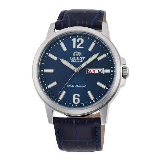 ORIENT, Ceas automatic cu o curea de piele, Bleumarin