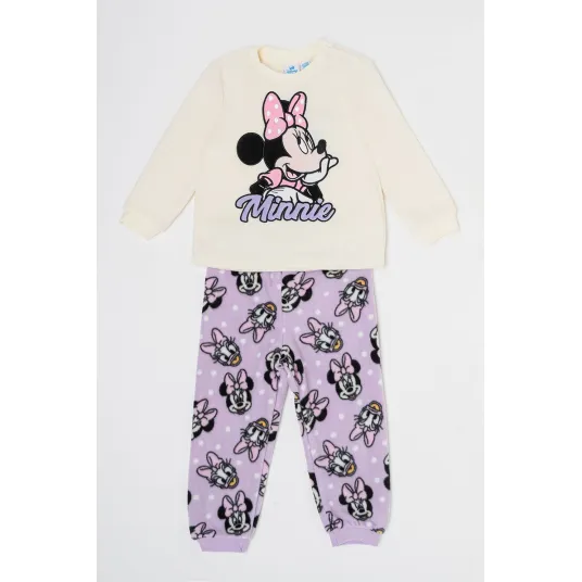 Original Marines, Pijama Minnie Mouse, Alb, Lila, 74 CM