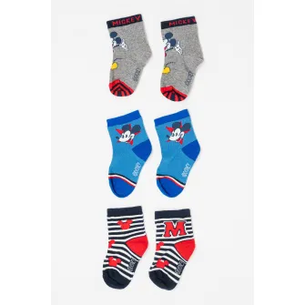 Original Marines, Set de sosete cu Mickey Mouse - 3 perechi, Multicolor, 15-18 EU