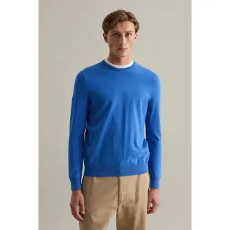 OVS, Pulover cu decolteu rotund, Albastru royal, 2XL