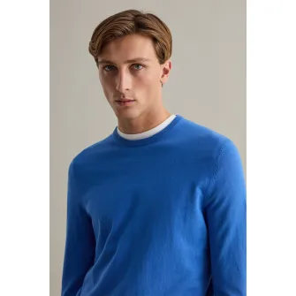 OVS, Pulover cu decolteu rotund, Albastru royal, 2XL