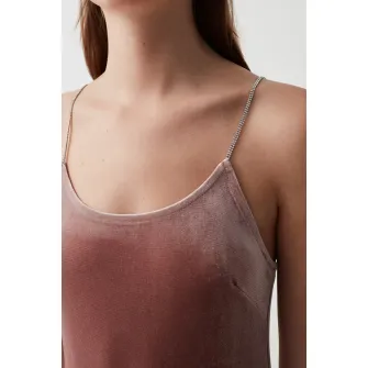 OVS, Rochie cambrata de catifea, Roz prafuit, L