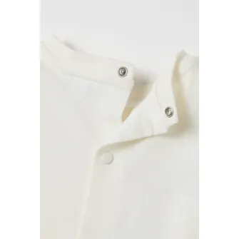 OVS, Set de tricou si pantaloni scurti, Verde, Alb murdar, 68 CM