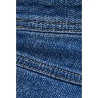 OXXO, Blugi crop cu termiantii franjurate, Albastru, 36