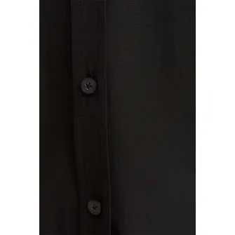 OXXO, Camasa regular fit din amestec de bumbac, Negru, XS