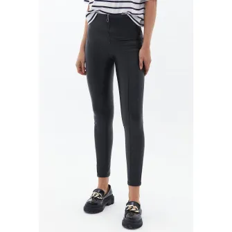 OXXO, Colanti crop cu talie inalta, Negru, XL