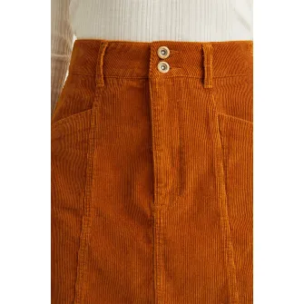 OXXO, Fusta din reiat cu croiala in A, Caramel, S