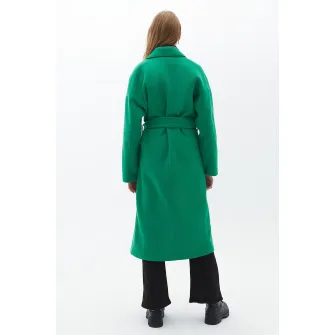 OXXO, Palton lejer cu maneci cazute si revere decupate, Verde, S