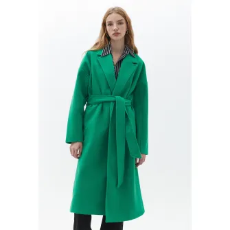 OXXO, Palton lejer cu maneci cazute si revere decupate, Verde, M