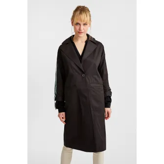 OXXO, Palton lejer cu nasturi, Negru, M