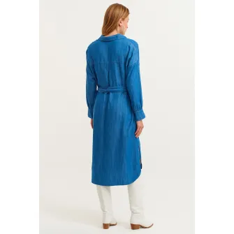 OXXO, Rochie midi din amestec de lyocell Marcell, Albastru, XS
