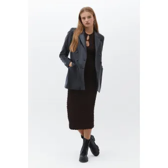 OXXO, Sacou de piele ecologica, Negru, XL