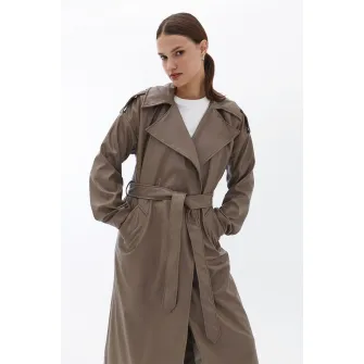 OXXO, Trenci de piele ecologica, Maro taupe, S