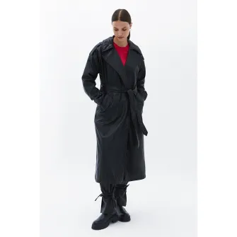 OXXO, Trenci de piele ecologica, Negru, M