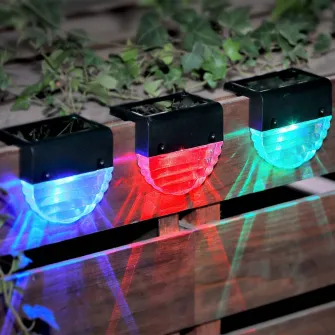 Pachet 2 lampi solare Modee WS109, LED RGB, 6 lm, acumulator 1.2V 400mAh AA, IP44, Negru