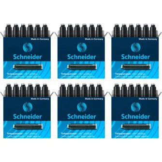 Pachet 6 cutii Patroane stilou Schneider, 6/cutie, negru