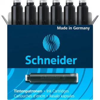 Pachet 6 cutii Patroane stilou Schneider, 6/cutie, negru