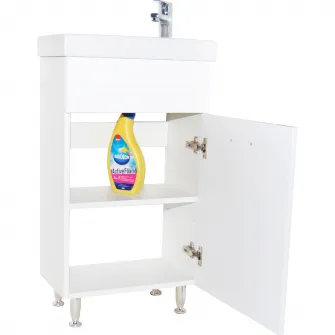 Pachet baza mobilier baie si lavoar (chiuveta) Badenmob seria 700, 40x22cm, Alb