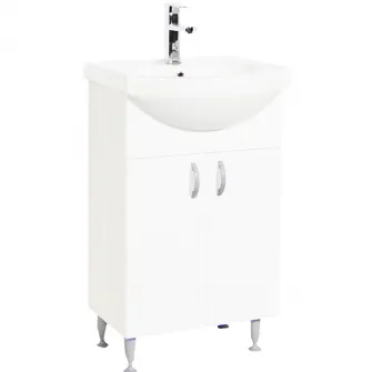 Pachet baza mobilier si lavoar Badenmob 001 ECO, 50cm, ALB