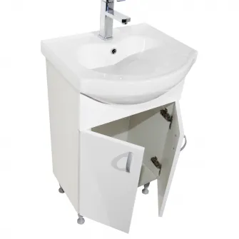 Pachet baza mobilier si lavoar Badenmob 001 ECO, 50cm, ALB