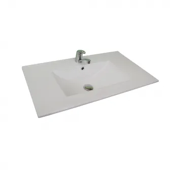 Pachet baza mobilier si lavoar Badenmob 080, front MDF vopsit, laterale PAL, 60cm, negru