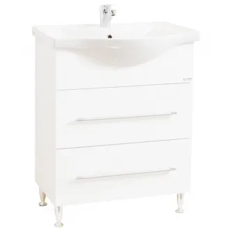 Pachet baza mobilier si lavoar Badenmob 187, front MDF vopsit, laterale PAL, 65cm, alb