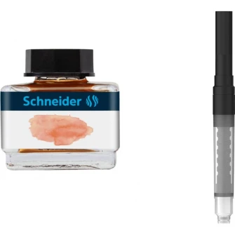 Pachet Cerneala Schneider 15ml, Caisa + Piston convertor
