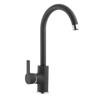 Pachet chiuveta algranit Alveus Formic 20, 520x510mm, sifon pop-up inclus + Baterie Kati, Negru