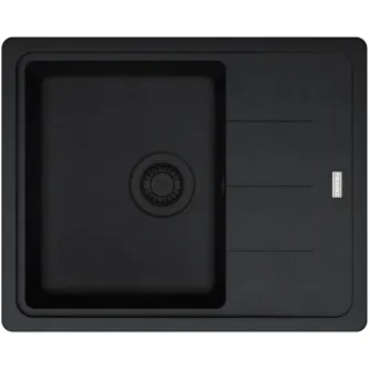 Pachet chiuveta bucatarie fragranite Franke BFG 611-62, 620x500 mm + Baterie Novara Plus, Negru