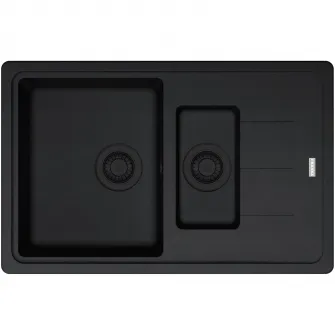 Pachet chiuveta bucatarie fragranite Franke BFG 651-78, 780x500 mm + Baterie Pola 1.0, Negru