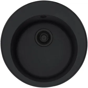 Pachet chiuveta bucatarie fragranite Franke ROG 610, 510 mm + Baterie Pola 1.0 + Dozator sapun, Negru