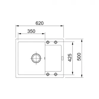Pachet chiuveta bucatarie Franke MRG 611-62, 620x500 mm+ Baterie Novara Plus, Avena