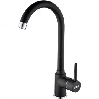 Pachet chiuveta tectonite Franke OID 611 + Baterie Pola, 78x50 cm, cuva 35x43x18 cm, cu ventil de 3 1/2”, cleme de fixare, sistem inchidere ventil, Negru