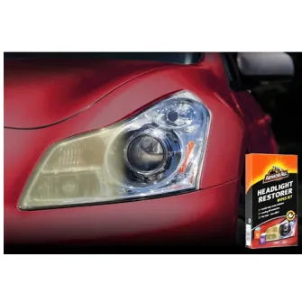 Pachet cosmetica auto Armor All 2022 : contine kit restaurare faruri si manusa microfibra pentru spalare auto 2 in 1