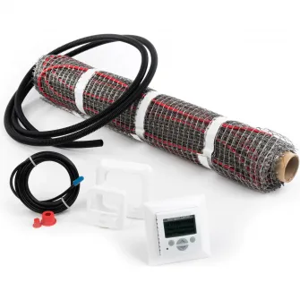 Pachet covor incalzire in pardoseala C&F Technics, 525W, termostat digital cu senzor de pardoseala inclus, 3.5 m?