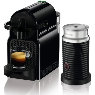 Pachet espressor Nespresso by De'Longhi Essenza Mini  Milk, 19 bari, 1260 W, 0.7 l, Negru + Aparat pentru spumare lapte Aeroccino