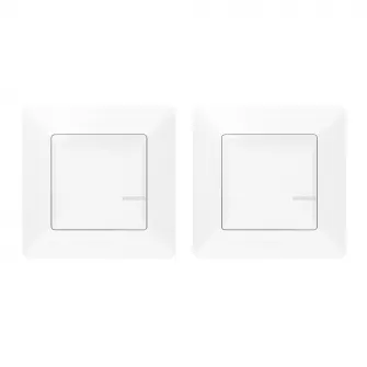 Pachet intrerupator inteligent simplu + intrerupator tip telecomanda Legrand L752152, Zigbee, 2W, Alb