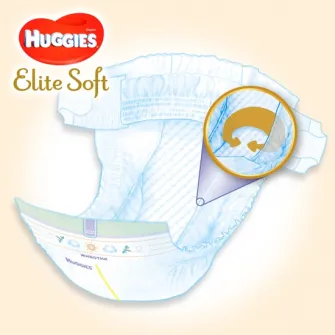Pachet Scutece Huggies Elite Soft 1, 3-5 kg, 168 buc