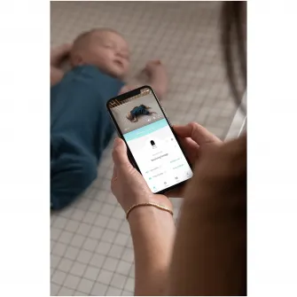 Pachet soseta inteligenta pentru monitorizarea bebelusului Owlet Smart Sock 3 + camera de supraveghere